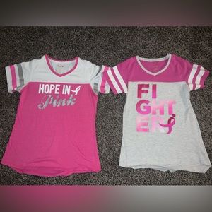 Breast cancer support shirts size M and L